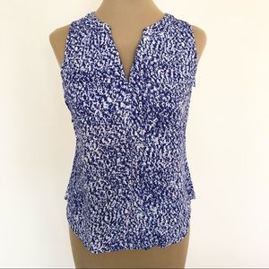 {Cynthia Rowley} Blue Sleeveless Blouse